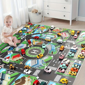 1pc Large Non-Woven City Traffic Play Mat